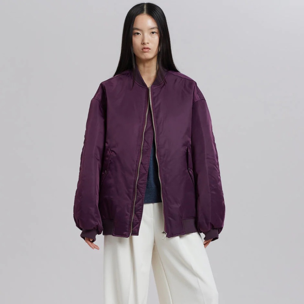 The Frankie Shop Purple Bomber Jacket